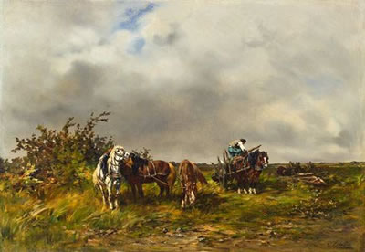 Débardage du bois by Léon Georges Calves - Auction record, sale price, and art valuation. Compare with similar artists and explore comparable artworks.