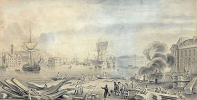 Vue animée du port de Brest, 1775 by Nicolas Marie Ozanne - Auction record, sale price, and art valuation. Compare with similar artists and explore comparable artworks.