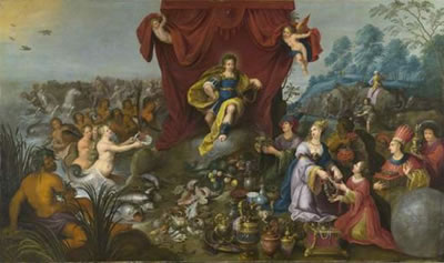 Le monde rendant hommage à Apollon
