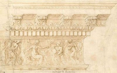 Projet d'entablement avec scène de justice by Baldassare Tommaso Peruzzi - Auction record, sale price, and art valuation. Compare with similar artists and explore comparable artworks.