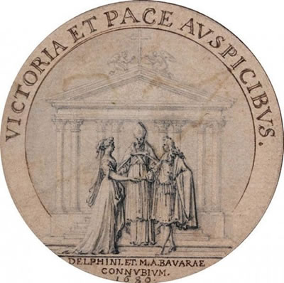 Projet de médaille pour le mariage du Dauphin