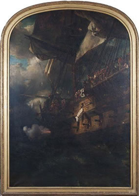 Funérailles d'un officier de marine sous Louis XVI