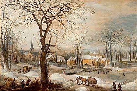 Paysage de neige animé