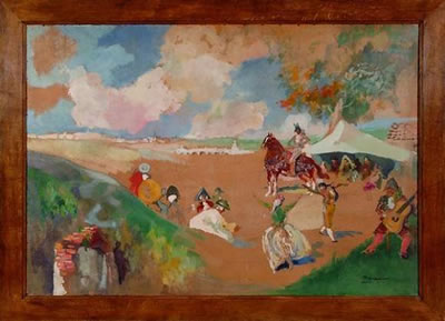 Sample artwork by Eustaquio Marin Ramos (1873 - 1959), known for expressionist painting, emphasis on brushstroke and materiality. - View similar artists and auction records