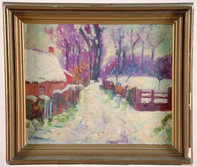 Campagne enneigée by Madelaine Hue - Auction record, sale price, and art valuation. Compare with similar artists and explore comparable artworks.