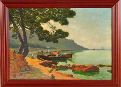 Barques dans une calanque en Méditerranée by Lina Bill - Auction record, sale price, and art valuation. Compare with similar artists and explore comparable artworks.