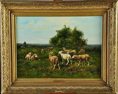 Berger et troupeau de moutons by Albert Charpin - Auction record, sale price, and art valuation. Compare with similar artists and explore comparable artworks.