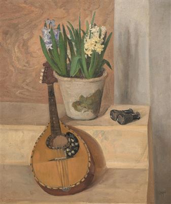 NATURA MORTA CON GIACINTI, OCCHIALI E MANDOLINO by Cipriano Efisio Oppo - Auction record, sale price, and art valuation. Compare with similar artists and explore comparable artworks.