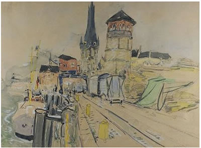 Am Düsseldorfer Rheinufer