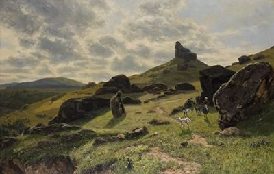 Ziegenhirtin in der Hocheifel by Wilhelm Degode - Auction record, sale price, and art valuation. Compare with similar artists and explore comparable artworks.