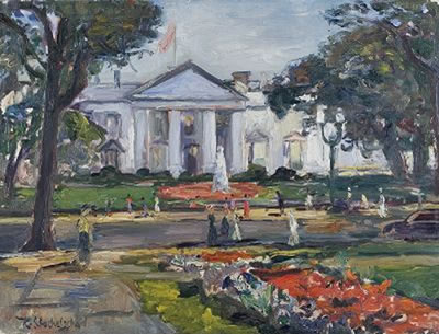 Vor dem Weißen Haus in Washington