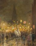 Martinsabend in Düsseldorf by Fritz Moritz - Auction record, sale price, and art valuation. Compare with similar artists and explore comparable artworks.