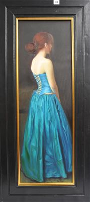 Woman in a Turquoise Dress