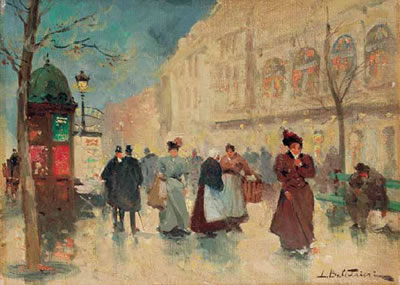 Strada con figure