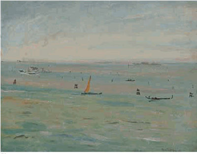 Marina con barche, 1936