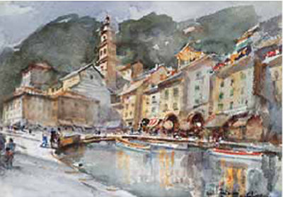 Portofino by Giulio Falzoni - Auction record, sale price, and art valuation. Compare with similar artists and explore comparable artworks.