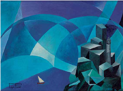 Dinamismo di un faro by Pippo Rizzo - Auction record, sale price, and art valuation. Compare with similar artists and explore comparable artworks.