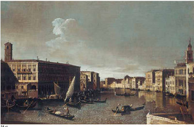 A) Veduta del Canal Grande dal ponte di Rialto verso le Fabbriche Nuove AND b) Veduta del Canal Grande da Palazzo Vendramin Calergi verso Cannaregio (2)