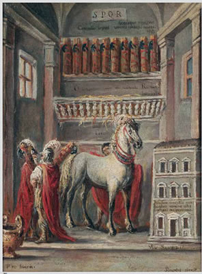 Caligola nomina console il suo cavallo