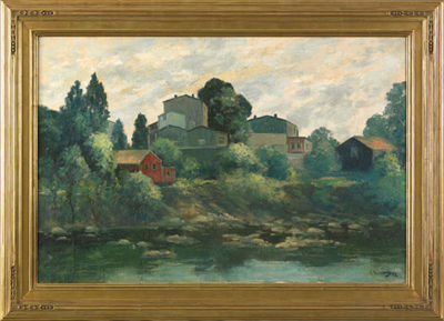 Pennsylvania Canal Scene by Cesare Ricciardi - Auction record, sale price, and art valuation. Compare with similar artists and explore comparable artworks.