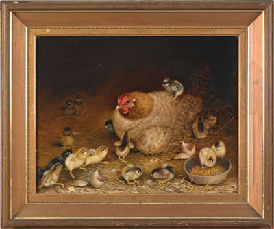 Hen and 17 Chicks