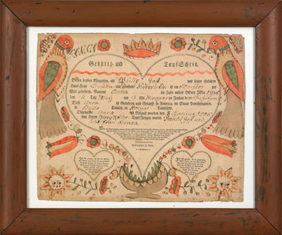 Birth Certificate dated 1806 by Johann Krebs - Auction record, sale price, and art valuation. Compare with similar artists and explore comparable artworks.