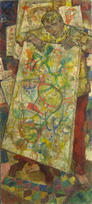 Portrait of Henry Clarence Pitz: Self-portrait