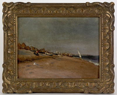 Beach Scene by Frank Lewis Emanuel - Auction record, sale price, and art valuation. Compare with similar artists and explore comparable artworks.