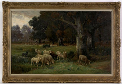 LANDSCAPE WITH SHEEP