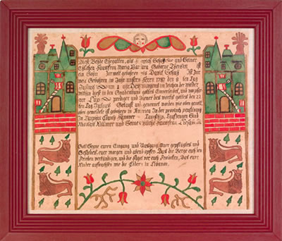 Hanover Township fraktur by Christian Mertel - Auction record, sale price, and art valuation. Compare with similar artists and explore comparable artworks.