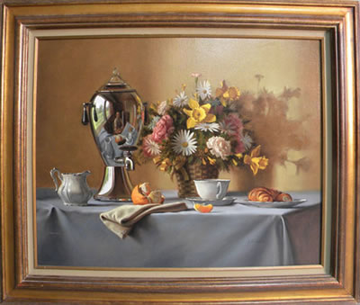 Still Life with Coffee Urn by John Edward Bannon - Auction record, sale price, and art valuation. Compare with similar artists and explore comparable artworks.