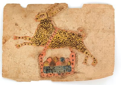 Reward of merit depicting the Easter rabbit