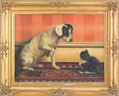 A cat and dog