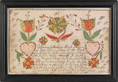 Sample artwork by Daniel Schumacher (fl. 1754-1786), known for document decoration - View similar artists and auction records