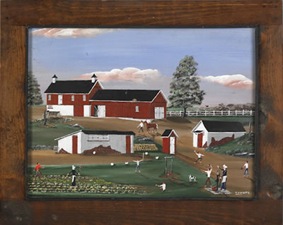 Farmscene by Charles J White - Auction record, sale price, and art valuation. Compare with similar artists and explore comparable artworks.