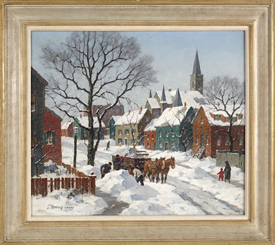 Stowing Snow by James Grant - Auction record, sale price, and art valuation. Compare with similar artists and explore comparable artworks.