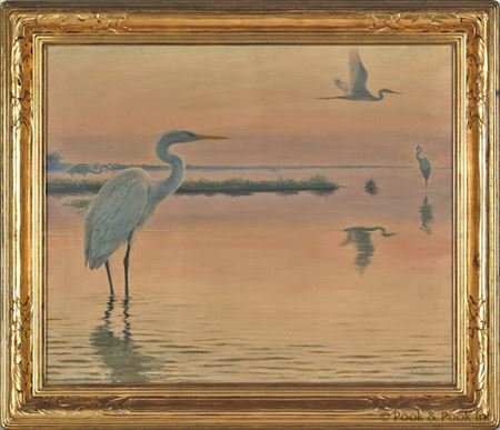Egrets by Earl Lincoln Poole - Auction record, sale price, and art valuation. Compare with similar artists and explore comparable artworks.