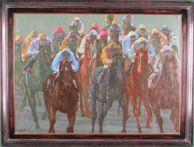Horse racing scene