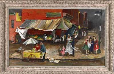 Untitled street scene by Louis (Luigi) Bosa - Auction record, sale price, and art valuation. Compare with similar artists and explore comparable artworks.
