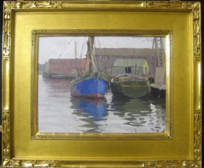 BLUE BOAT AND GREEN BOAT