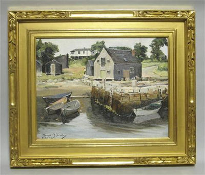 LANES COVE, GLOUCESTER by Alfred Bjareby - Auction record, sale price, and art valuation. Compare with similar artists and explore comparable artworks.