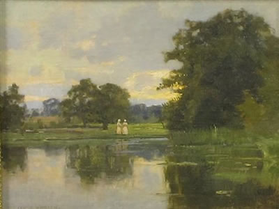 Pink Ladies in a Landscape