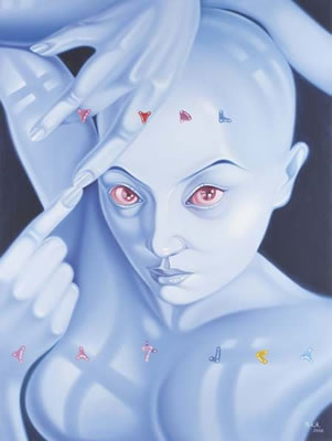 Sample artwork by Wenbo Chen (Born 1969), known for realist paintings focusing on everyday objects with a bright palette, exploring disruption of natural environments inspired by the "carnivalesque" concept. - View similar artists and auction records