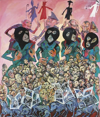 Structure of Democracy, 2003 by Maxim K Kantor - Auction record, sale price, and art valuation. Compare with similar artists and explore comparable artworks.