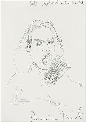 Portrait of Damien Hirst: Self-portrait with bracelet, 2000
