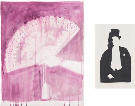 Two works: (i) Untitled (fan); (ii) Untitled (Tuxedo without face), 2005