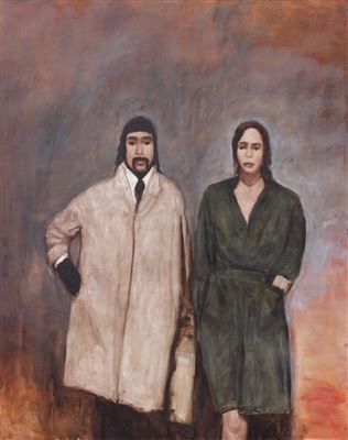 Mann und Frau in Mänteln, 2005