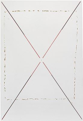 Untitled (X painting on surface showing three distinct levels), 2008
