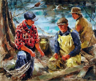 Checking the Nets by Vollian Rann - Auction record, sale price, and art valuation. Compare with similar artists and explore comparable artworks.