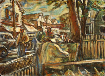 UNTITLED (ARTIST, PROVINCETOWN STREET SCENE) by LaForce Bailey - Auction record, sale price, and art valuation. Compare with similar artists and explore comparable artworks.